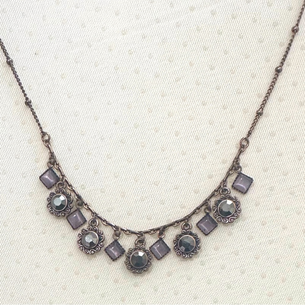 Lia Sophia Copper and Purple Necklace